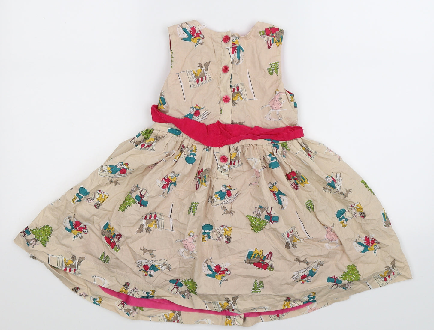 Joules Girls Beige   Fit & Flare  Size 4 Years