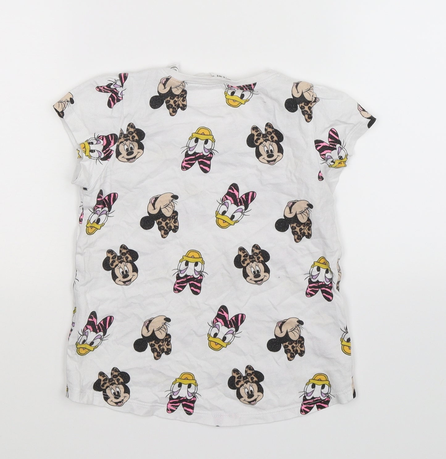 H&M Girls White   Basic T-Shirt Size 5-6 Years