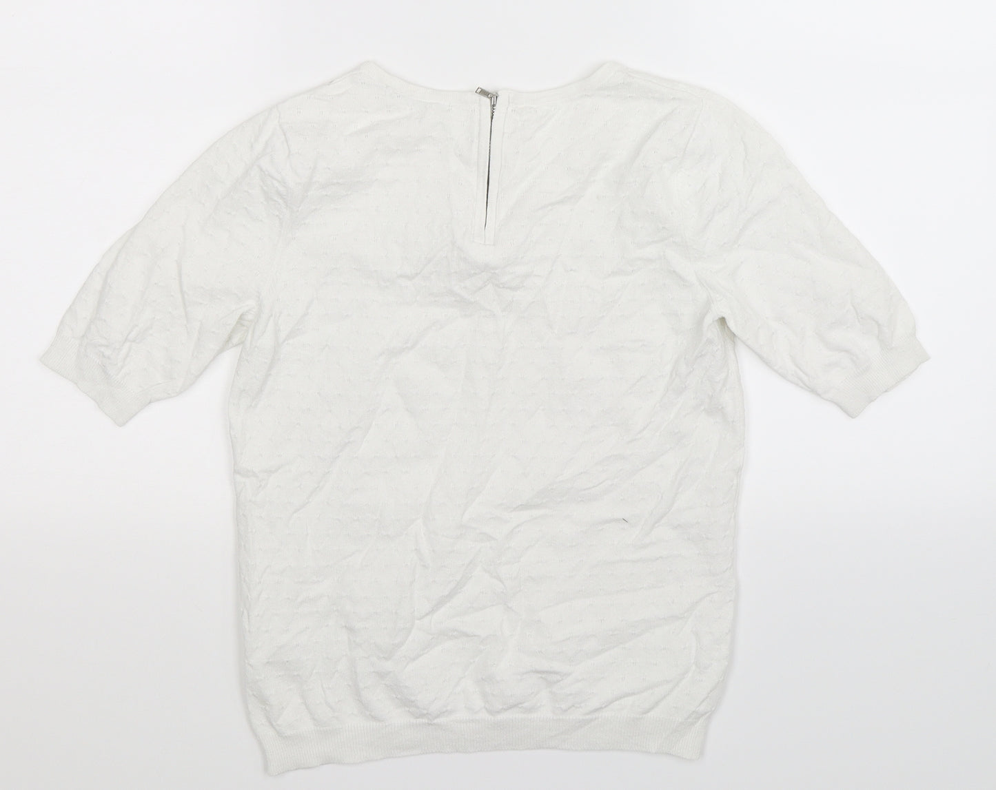 TU Womens White  Knit Pullover Jumper Size 8