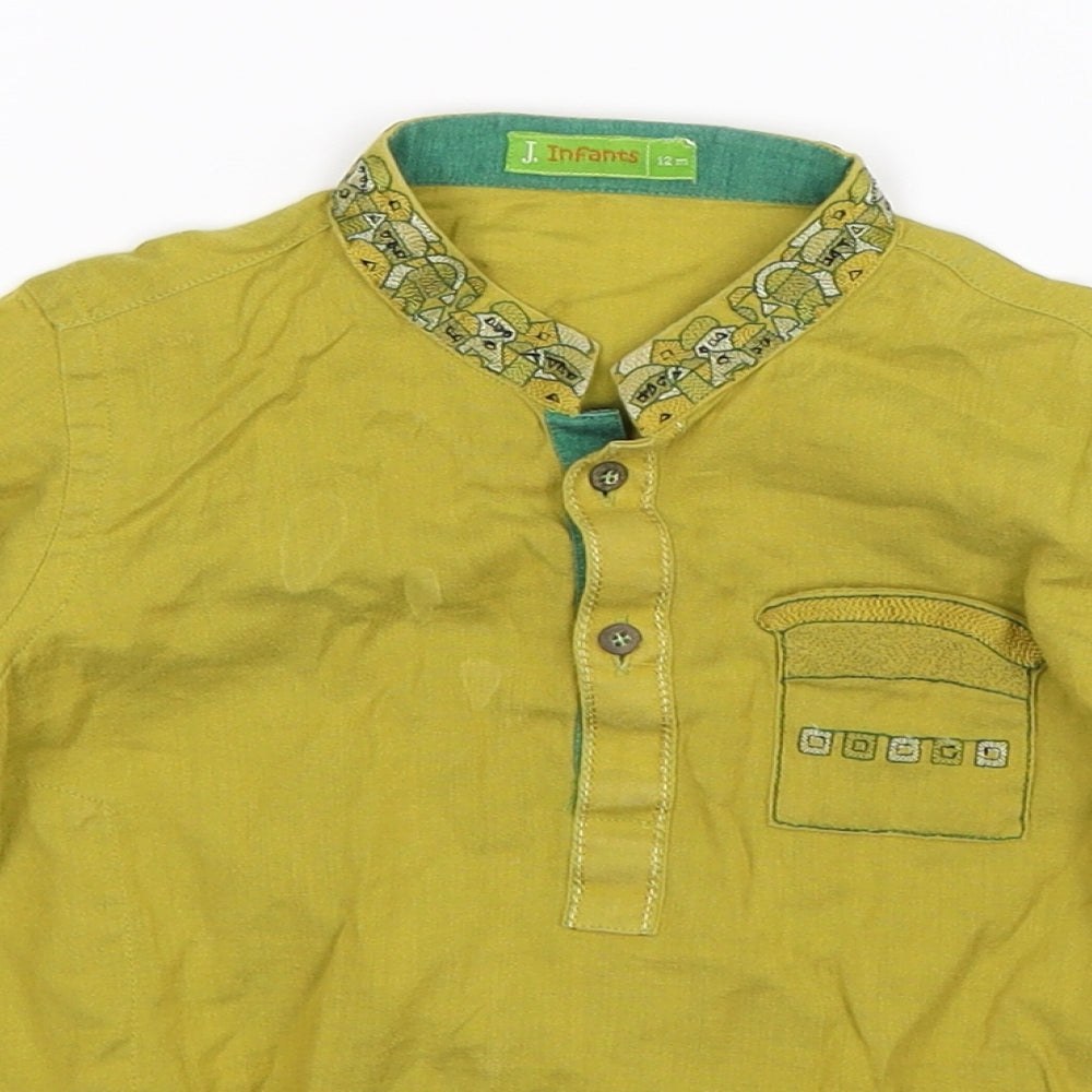 Junaid Baby Green   Basic Button-Up Size 12 Months