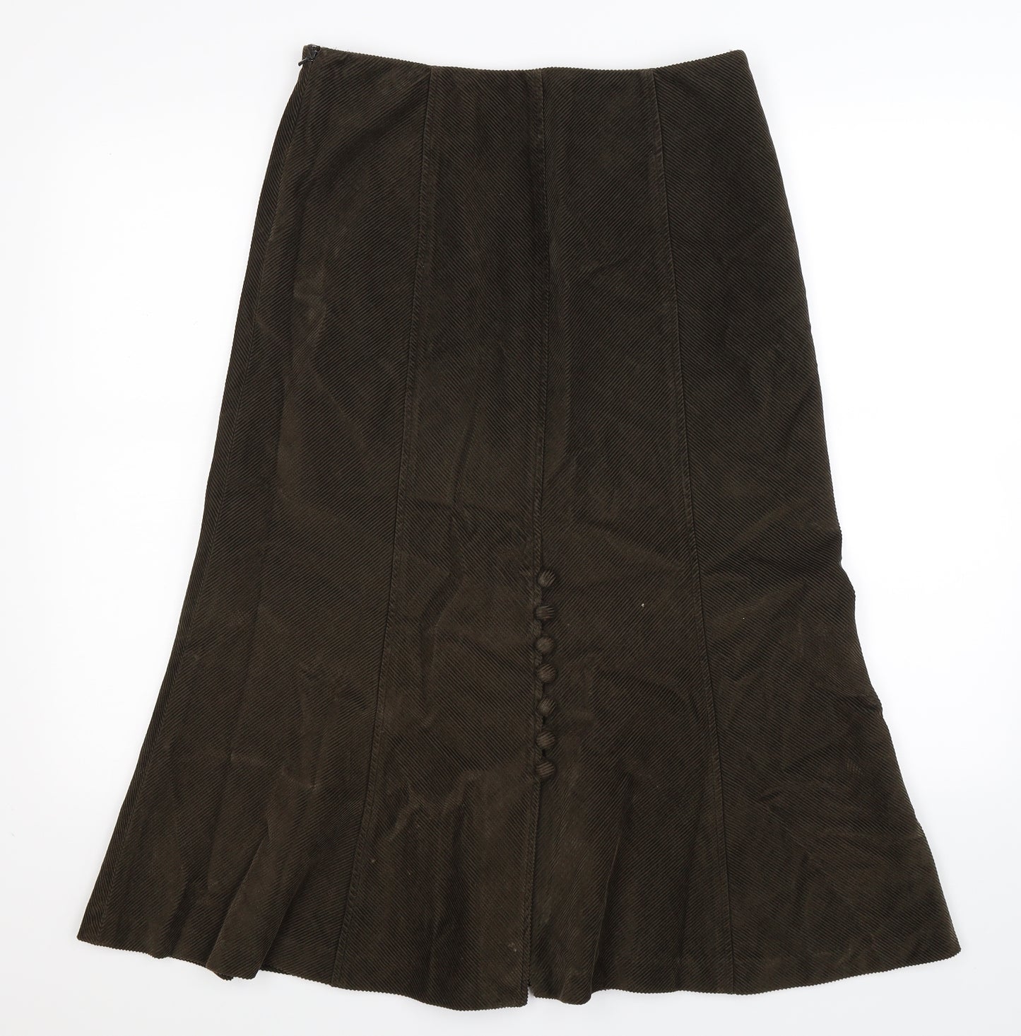 Per Una Womens Brown  Corduroy Maxi Skirt Size 10