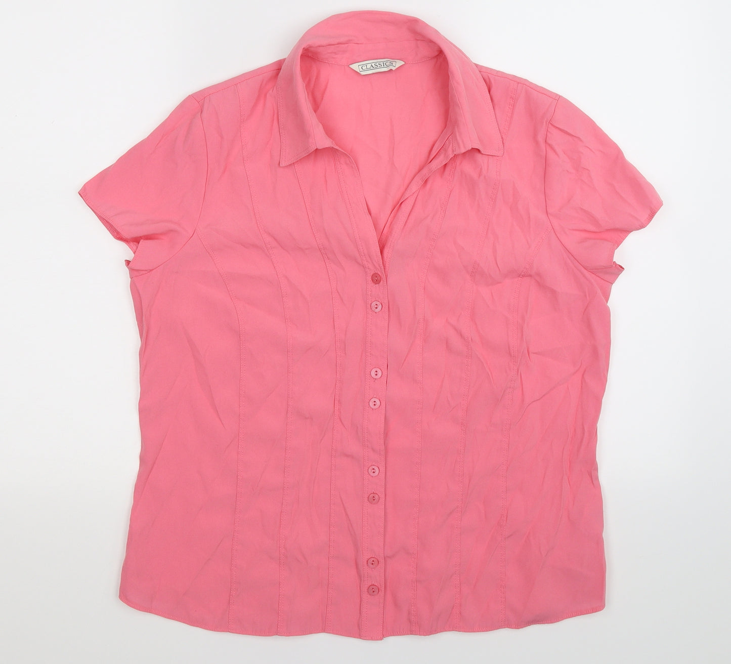 BHS Womens Pink   Basic Button-Up Size 18