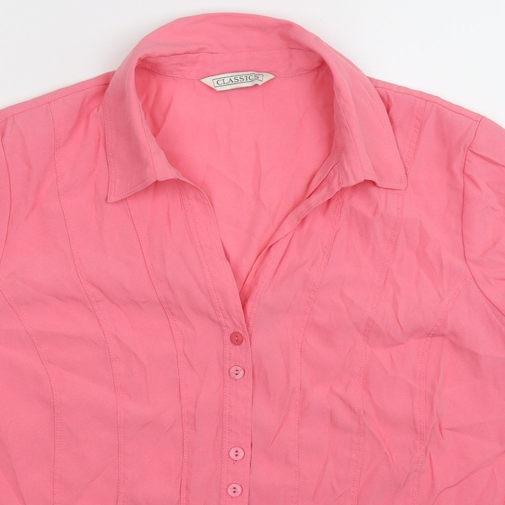 BHS Womens Pink   Basic Button-Up Size 18