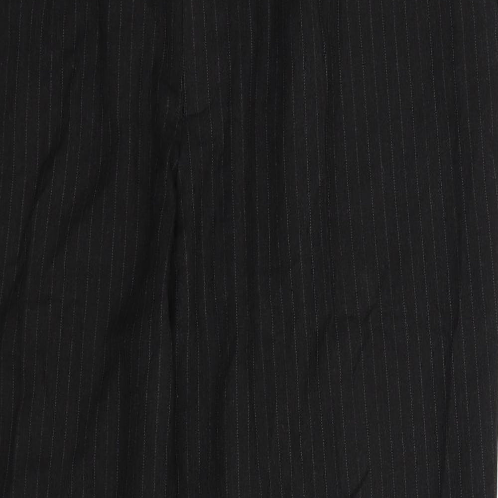 F&F Mens Black Striped  Dress Pants Trousers Size 38 L31 in