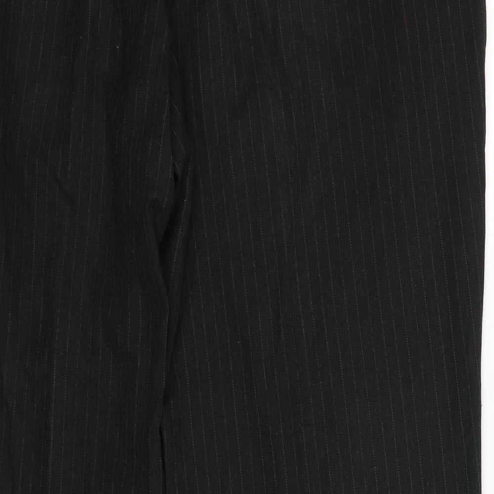 F&F Mens Black Striped  Dress Pants Trousers Size 38 L31 in
