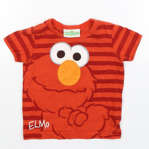 NEXT Baby Multicoloured Striped  Basic T-Shirt Size 9-12 Months  - Sesame Street