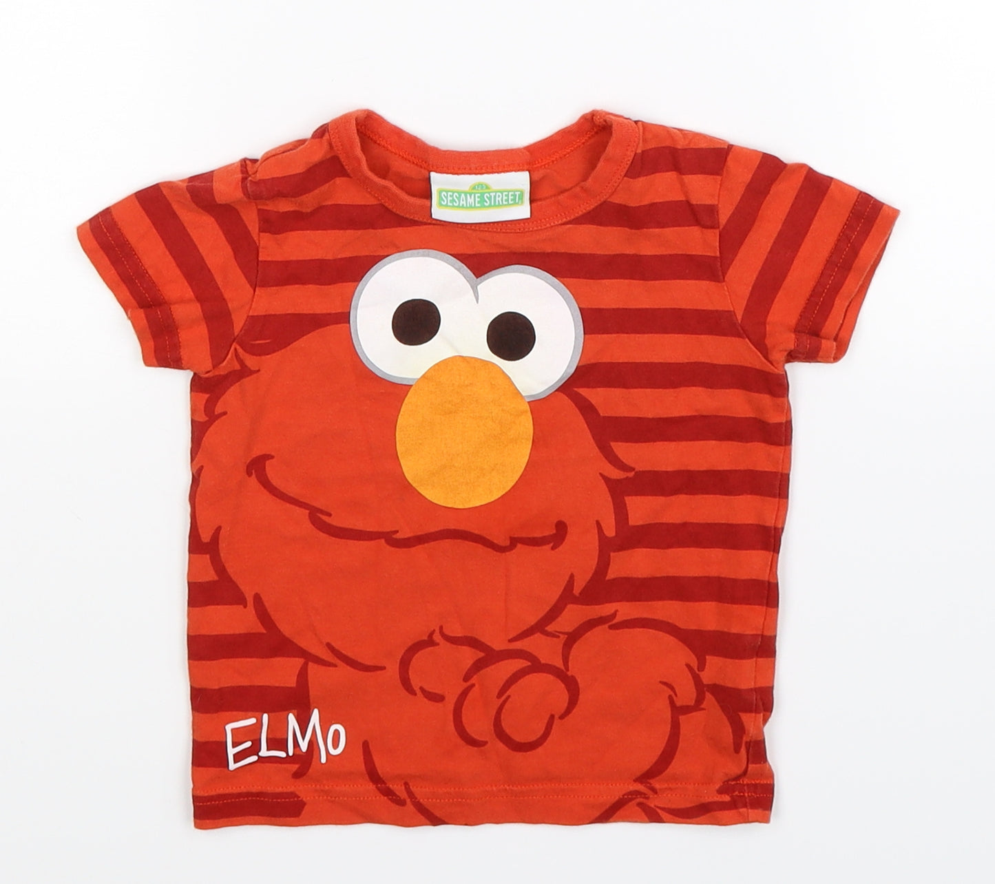 NEXT Baby Multicoloured Striped  Basic T-Shirt Size 9-12 Months  - Sesame Street