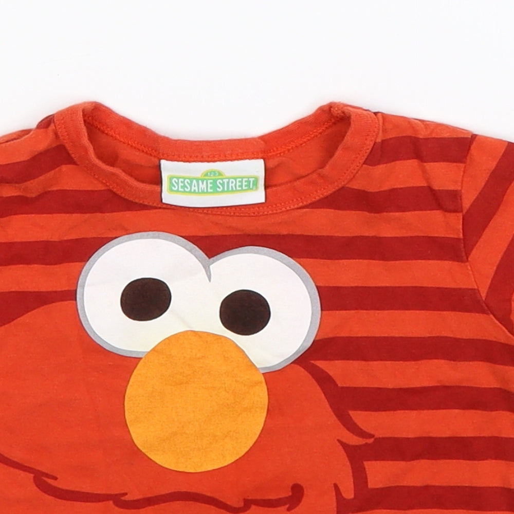 NEXT Baby Multicoloured Striped  Basic T-Shirt Size 9-12 Months  - Sesame Street