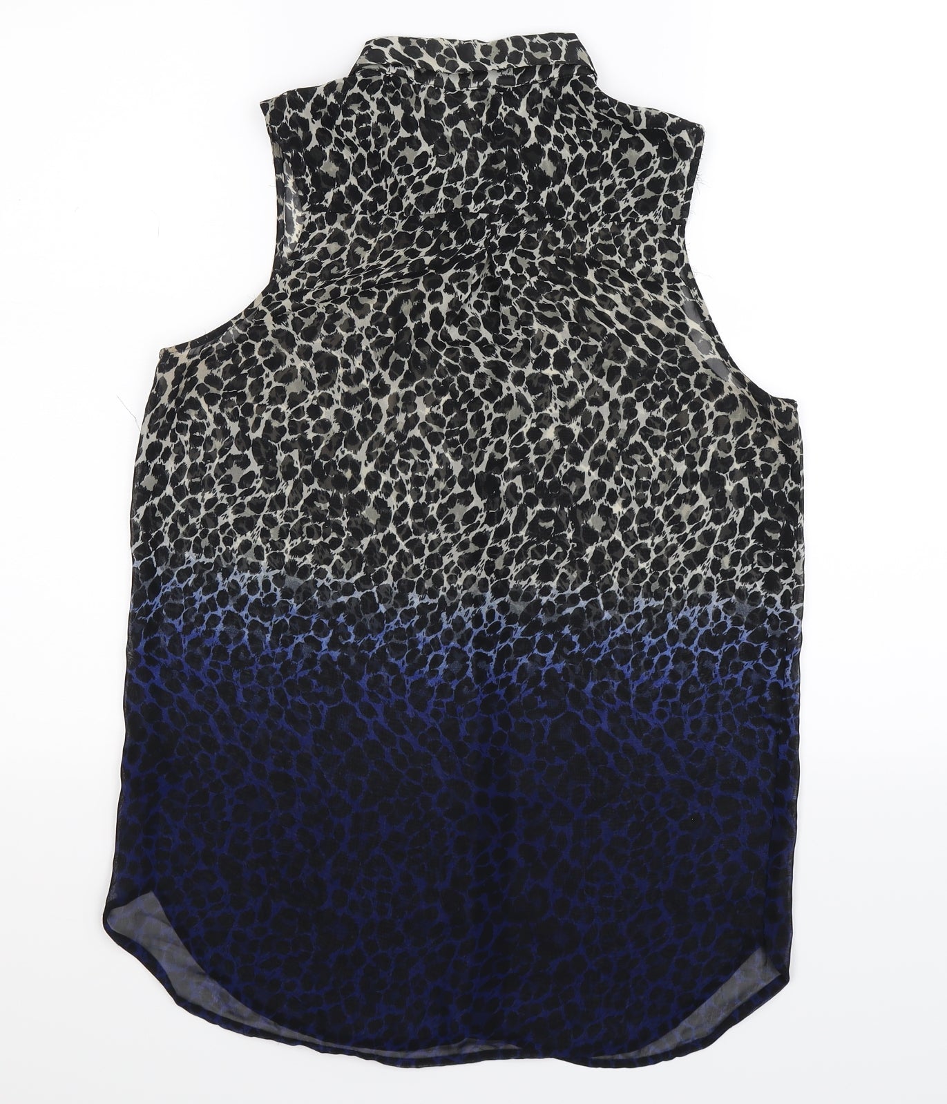 Divided Womens Multicoloured Animal Print  Basic Button-Up Size 10