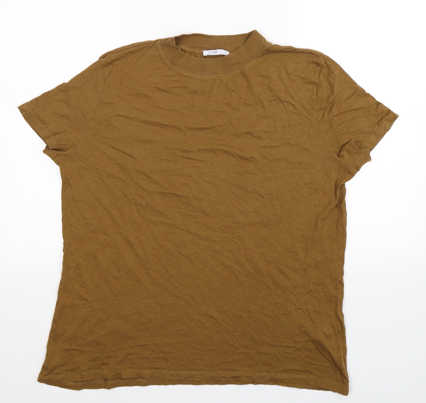 Zara Mens Brown    T-Shirt Size XL