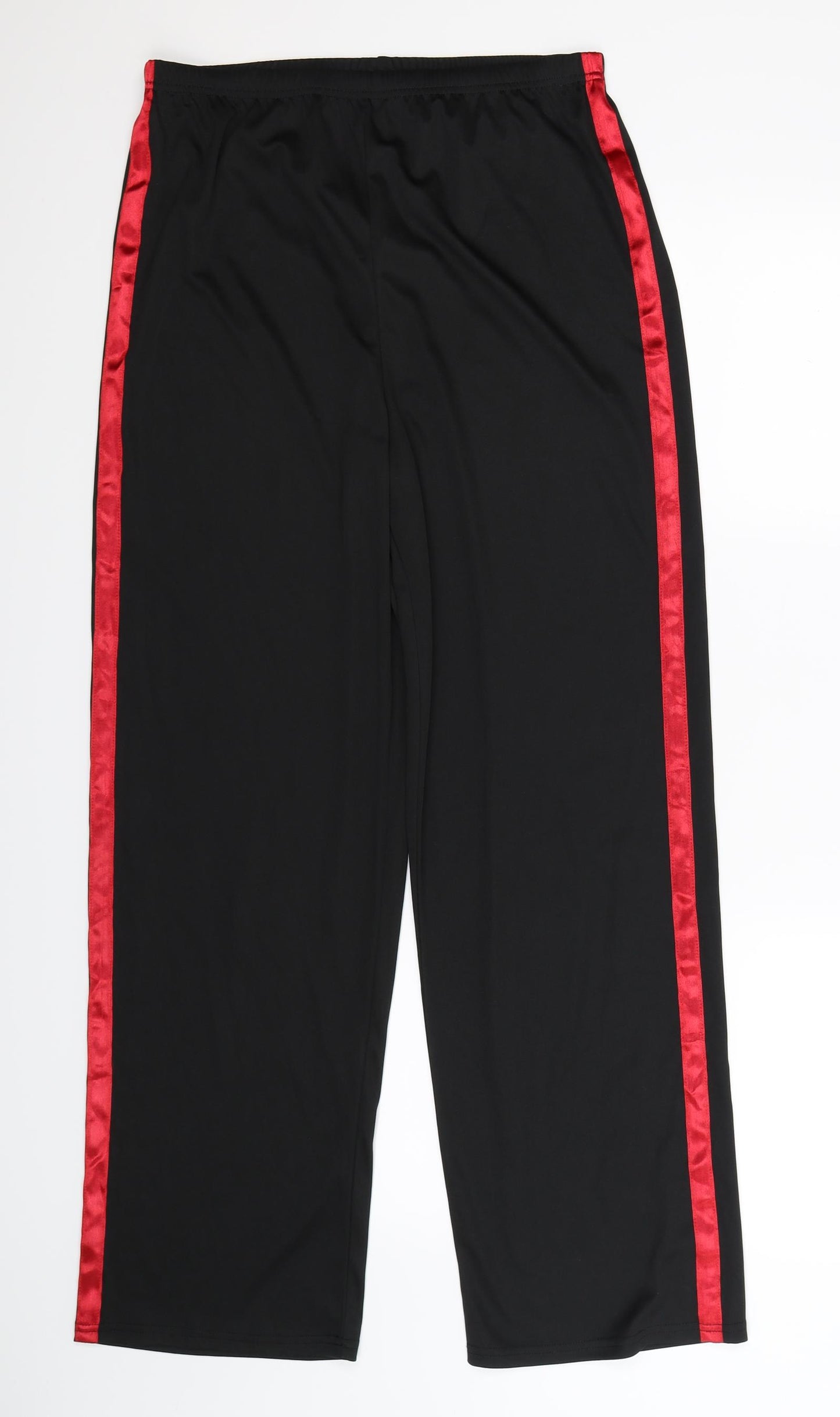 George Womens Black Striped  Jogger Trousers Size S L30 in