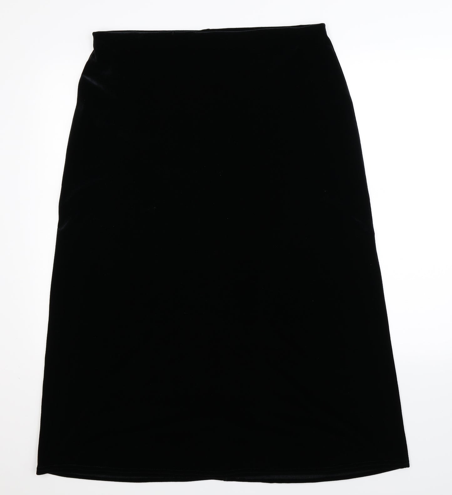 Falcini Womens Black  Velvet Maxi Skirt Size 36 in