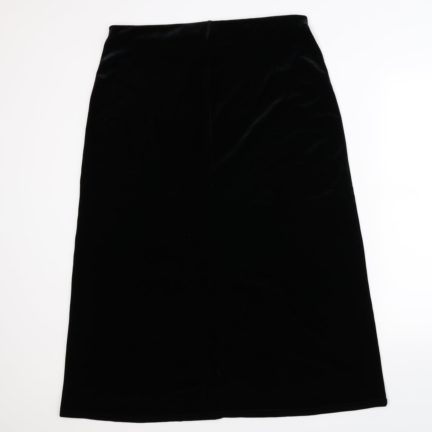 Falcini Womens Black  Velvet Maxi Skirt Size 36 in