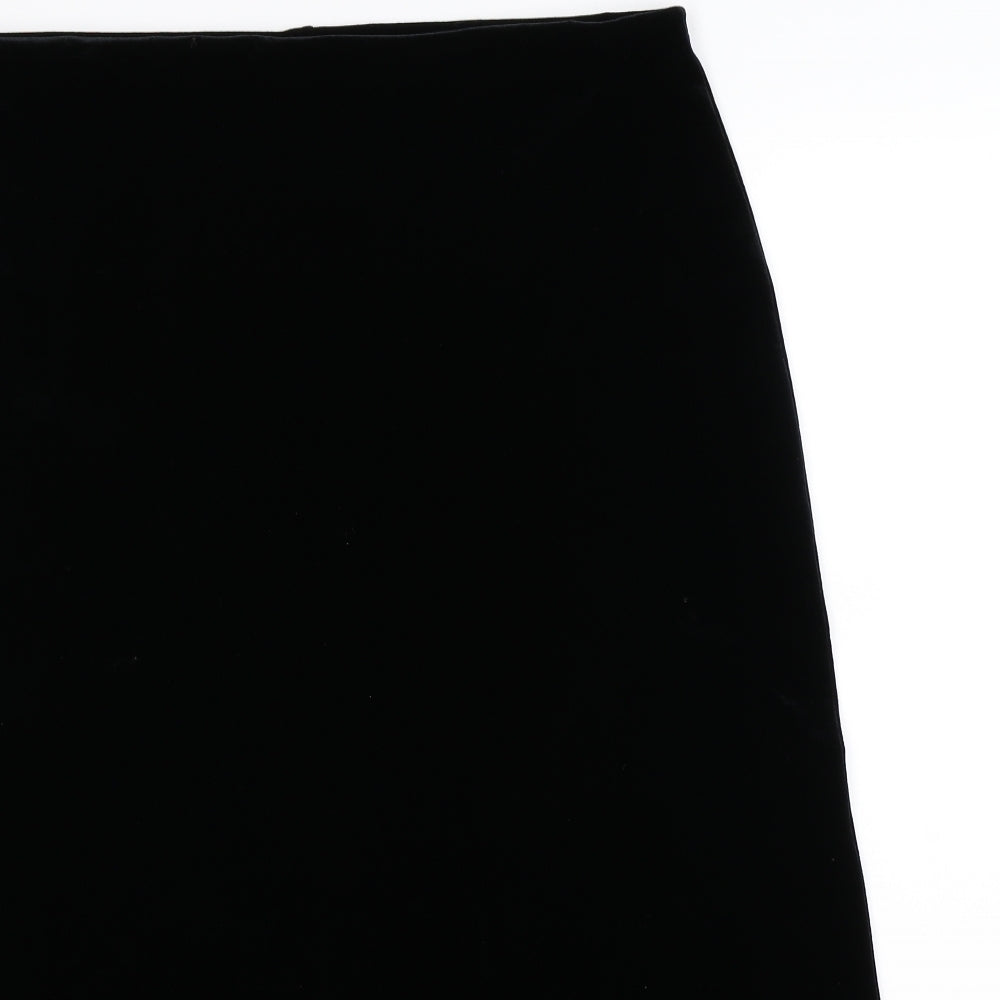 Falcini Womens Black  Velvet Maxi Skirt Size 36 in