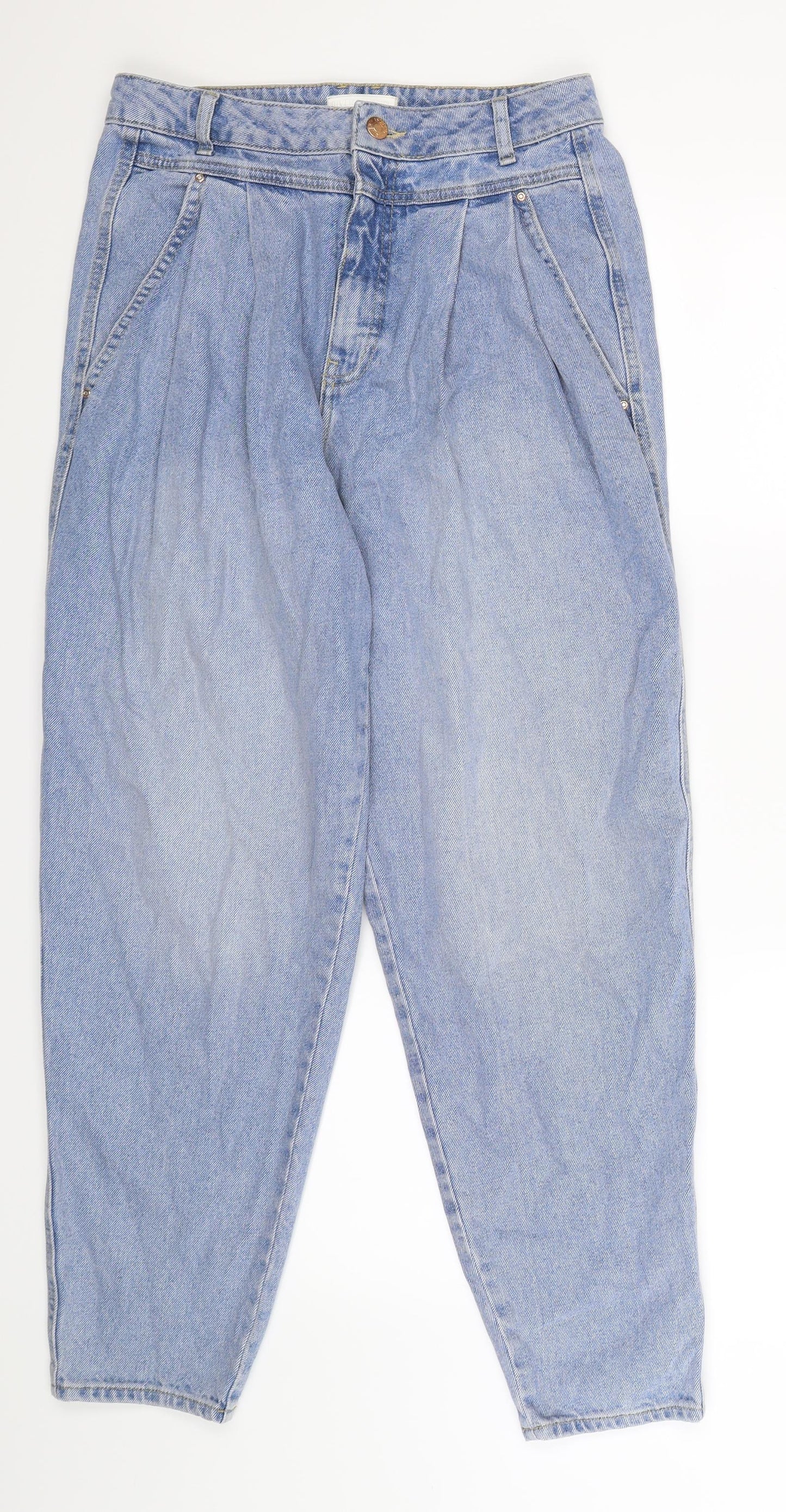River Island Womens Blue  Denim Straight Jeans Size 12 L30 in