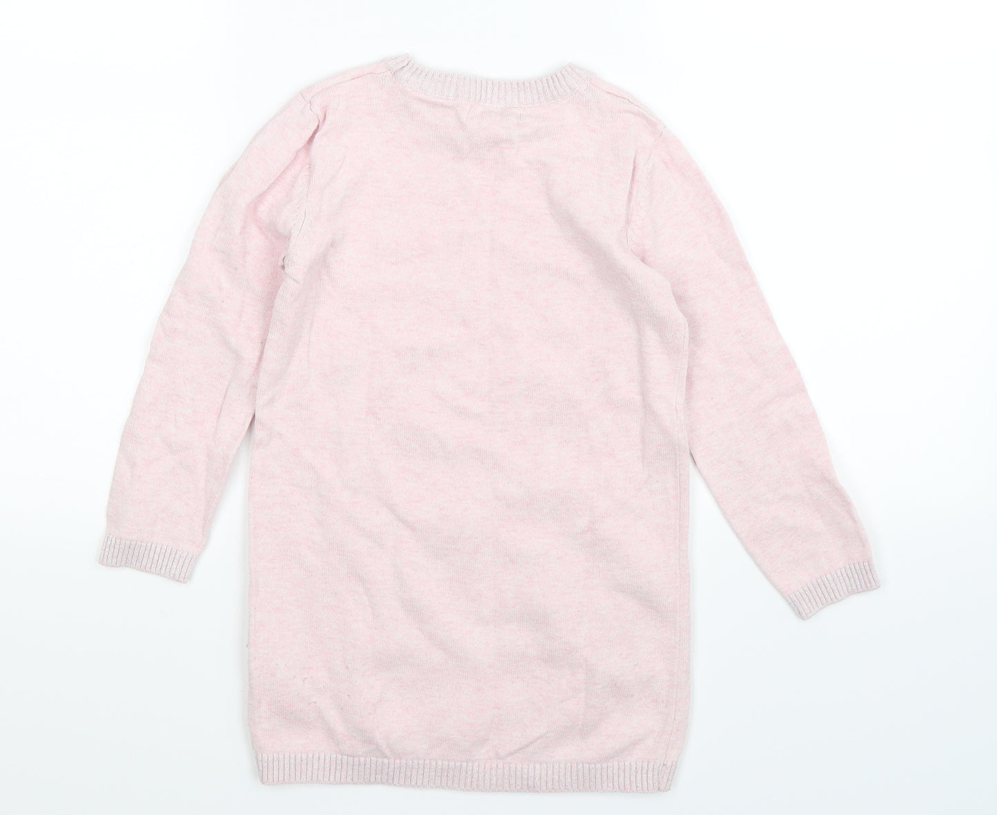 Primark Girls Pink  Knit Pullover Jumper Size 5-6 Years