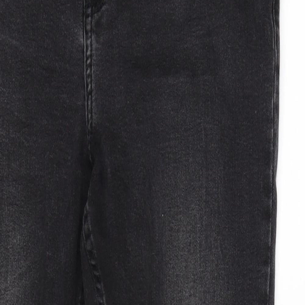 New Look Womens Black  Denim Cropped Jeans Size 14 L25 in