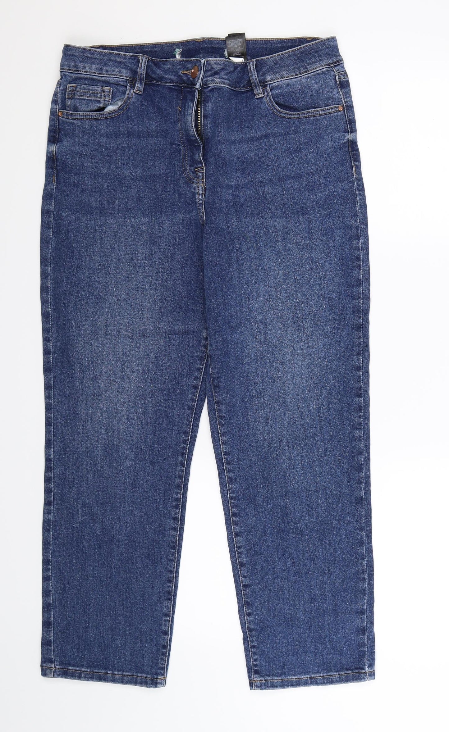 NEXT Womens Blue  Denim Straight Jeans Size 14 L25 in