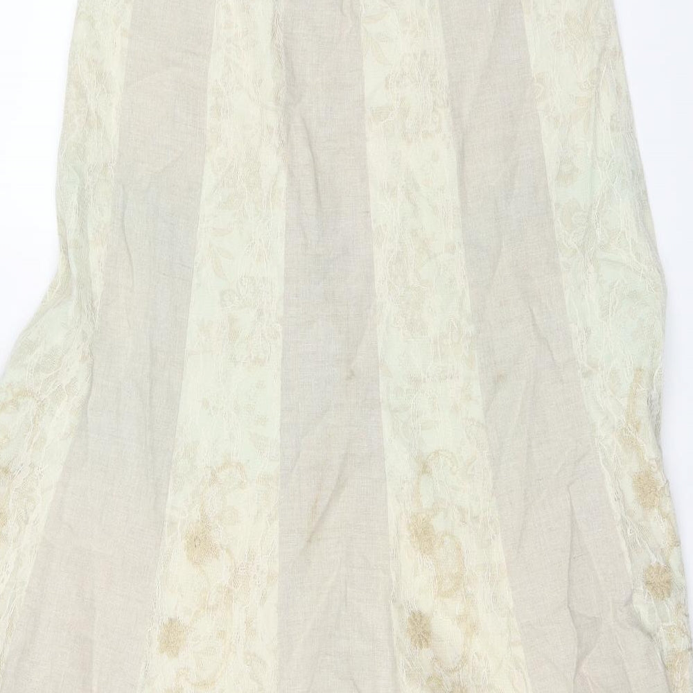 peruna Womens Beige Floral  Skater Skirt Size 10