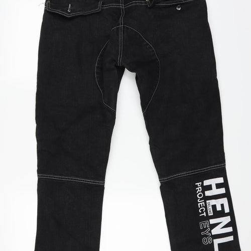 Henleys Mens Black   Straight Jeans Size 38 L29 in