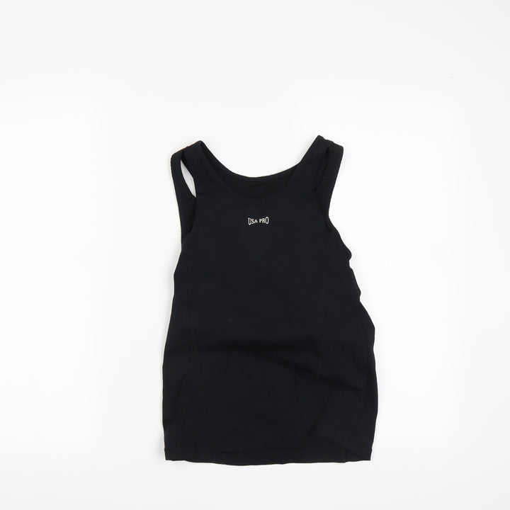 USA Pro Womens Black Jersey Tank Size 8