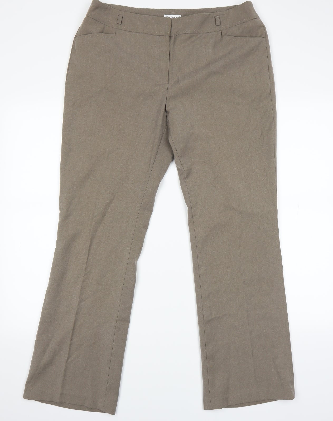 Marks and Spencer Womens Beige   Trousers  Size 14 L25 in