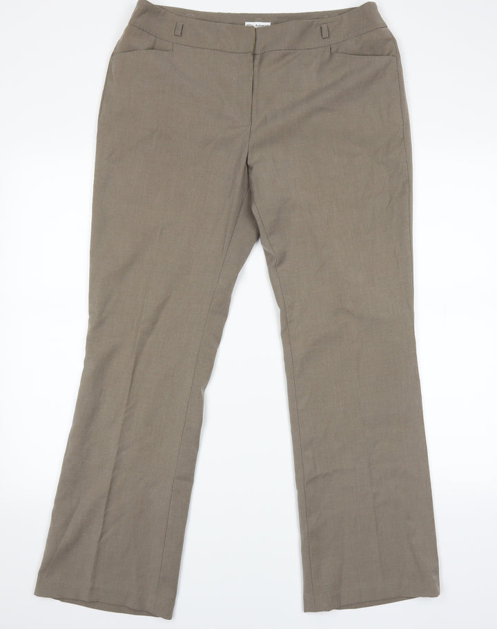 Marks and Spencer Womens Beige   Trousers  Size 14 L25 in