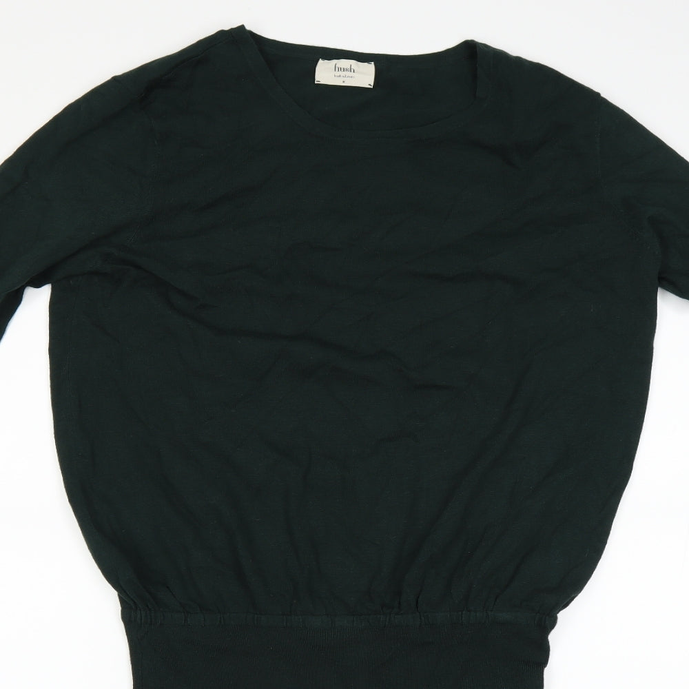 Hush Womens Green Houndstooth  Jumper Dress  Size 10