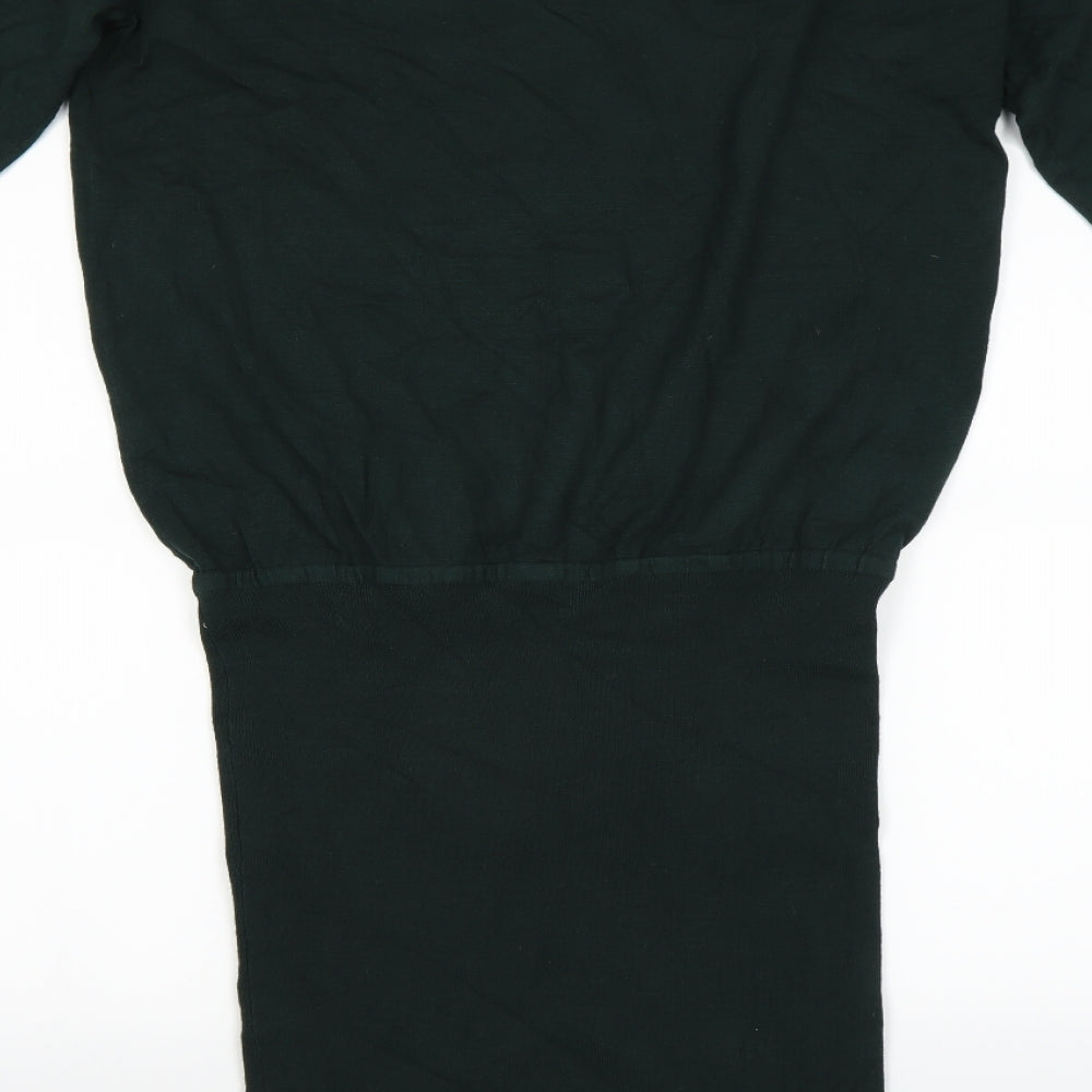 Hush Womens Green Houndstooth  Jumper Dress  Size 10