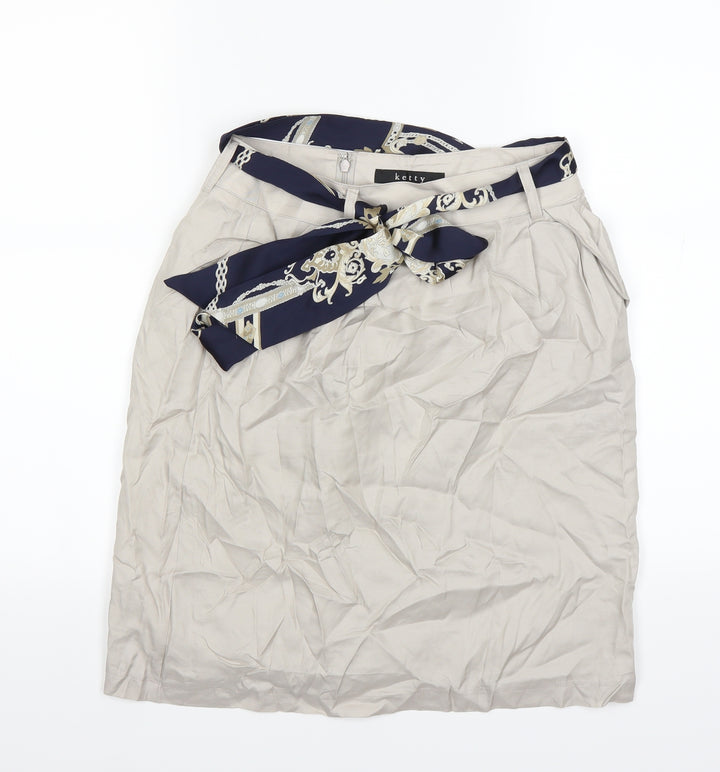 ketty Womens Beige A-Line Size 4