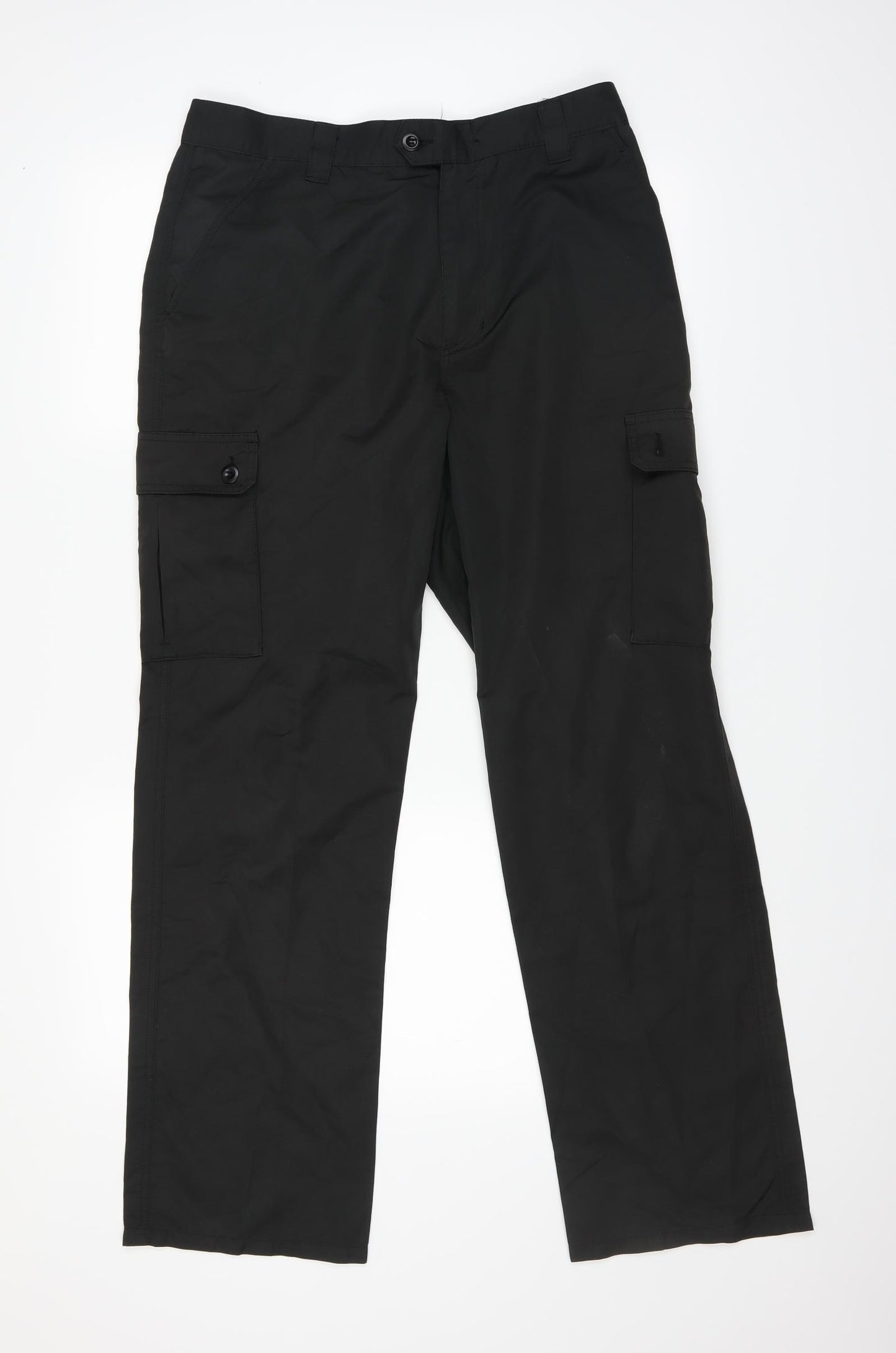 Preworn Mens Black   Cargo Trousers Size 34 L26 in