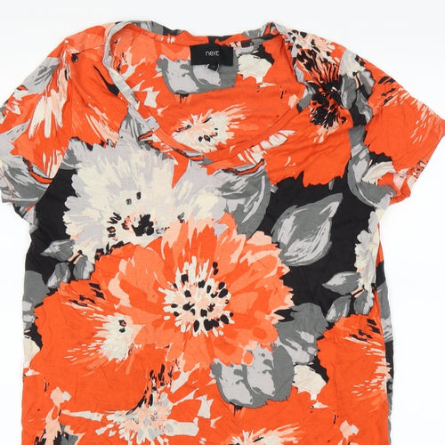 NEXT Womens Red Floral  Basic T-Shirt Size 12