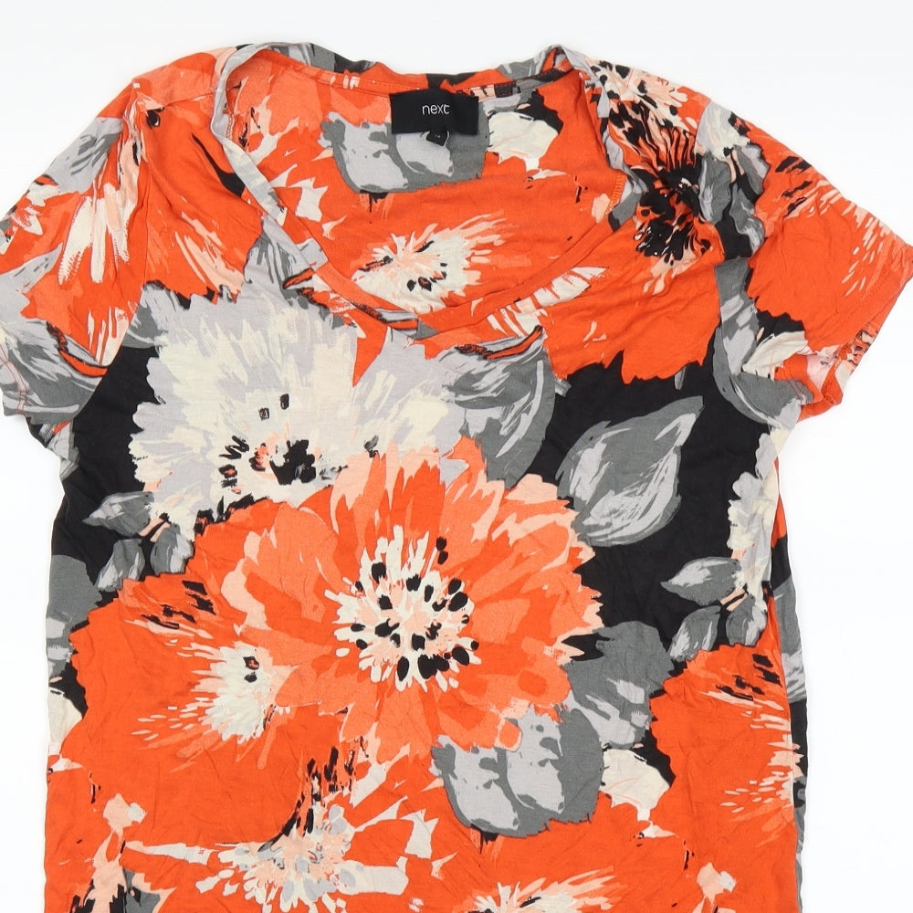 NEXT Womens Red Floral  Basic T-Shirt Size 12