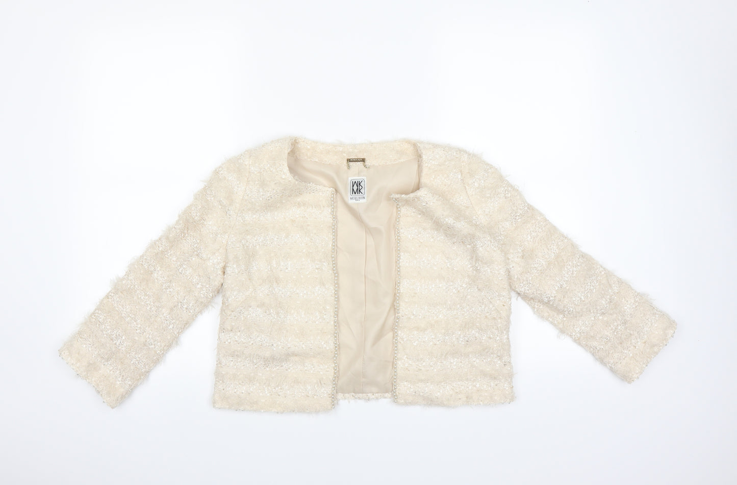 Michael Klein Womens Beige   Cardigan Jumper Size 38