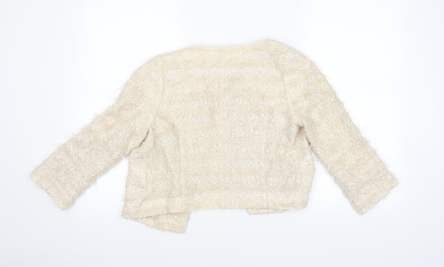 Michael Klein Womens Beige   Cardigan Jumper Size 38