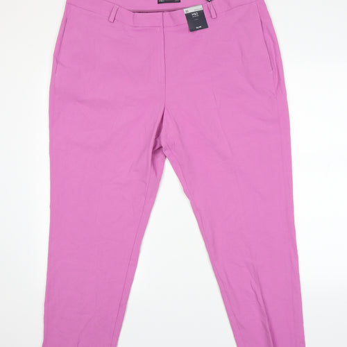 Marks and Spencer Womens Pink    Trousers Size 20 L22 in
