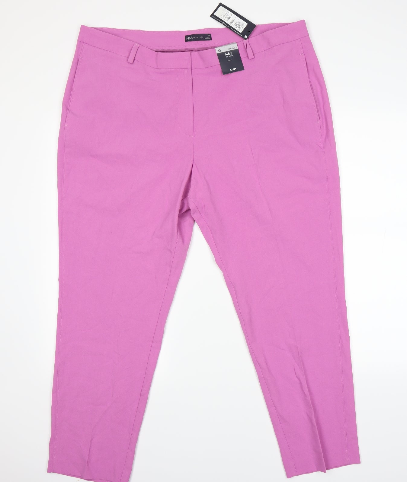 Marks and Spencer Womens Pink    Trousers Size 20 L22 in