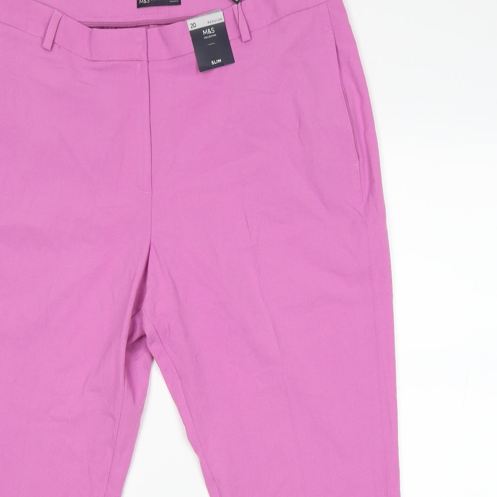 Marks and Spencer Womens Pink    Trousers Size 20 L22 in