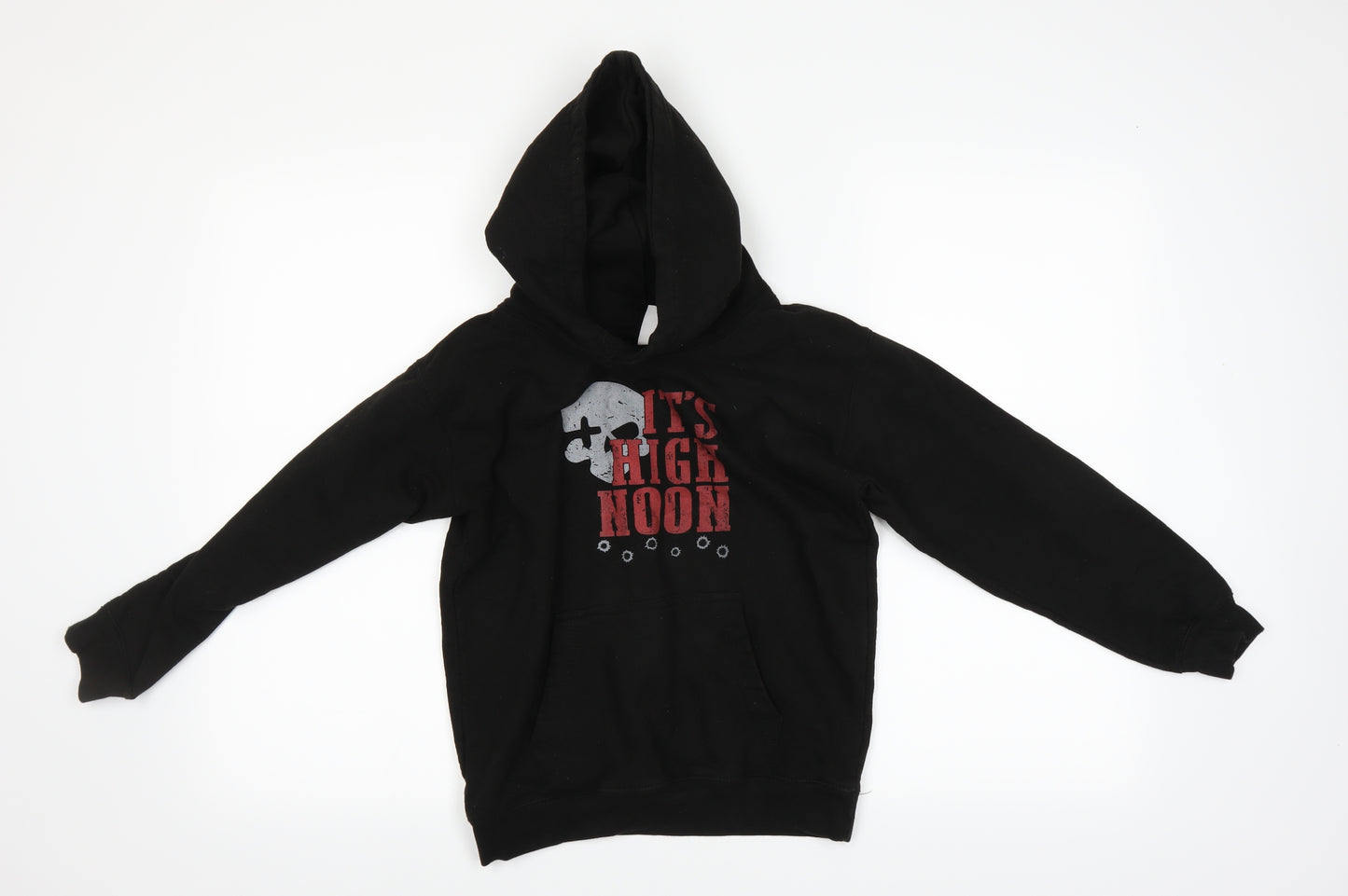 Just Hoods Boys Black   Pullover Sweatshirt Size 9 Years