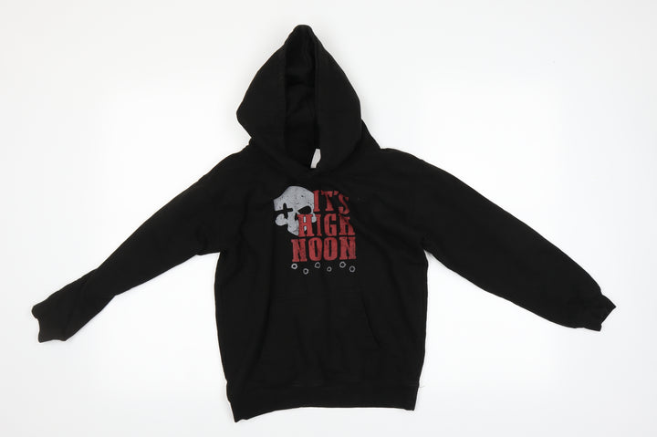 Just Hoods Boys Black   Pullover Sweatshirt Size 9 Years