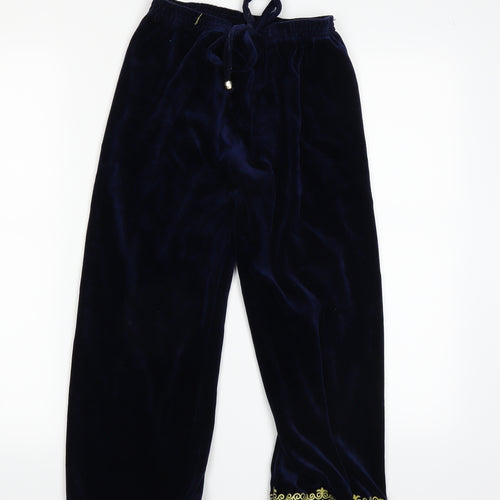 BOB Womens Blue Floral  Sweatpants Trousers Size 10 L20 in