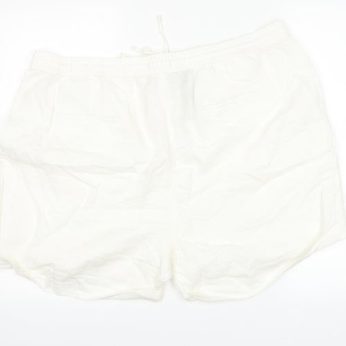 Marks and Spencer Womens White   Cargo Shorts Size 22 in