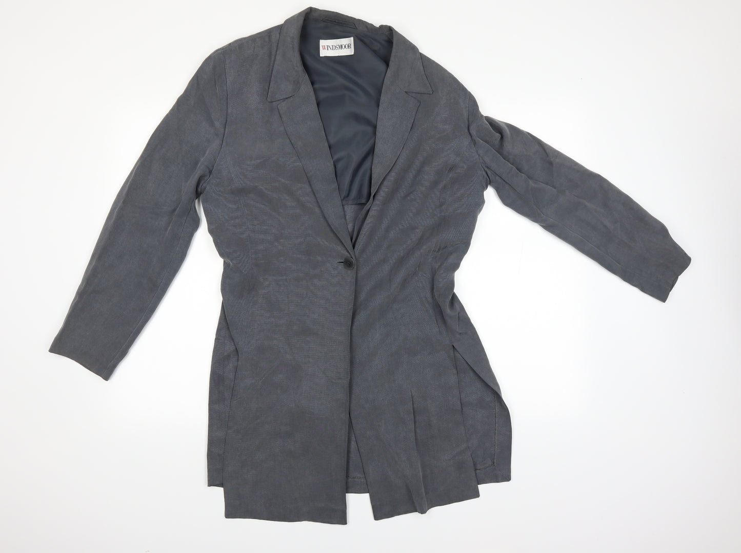 Windsor Womens Grey   Overcoat Jacket Size 14