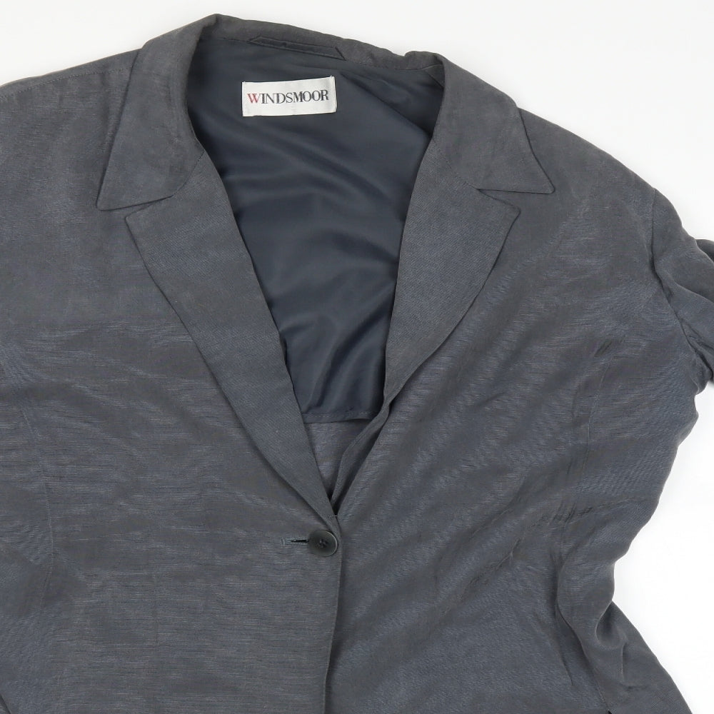Windsor Womens Grey   Overcoat Jacket Size 14