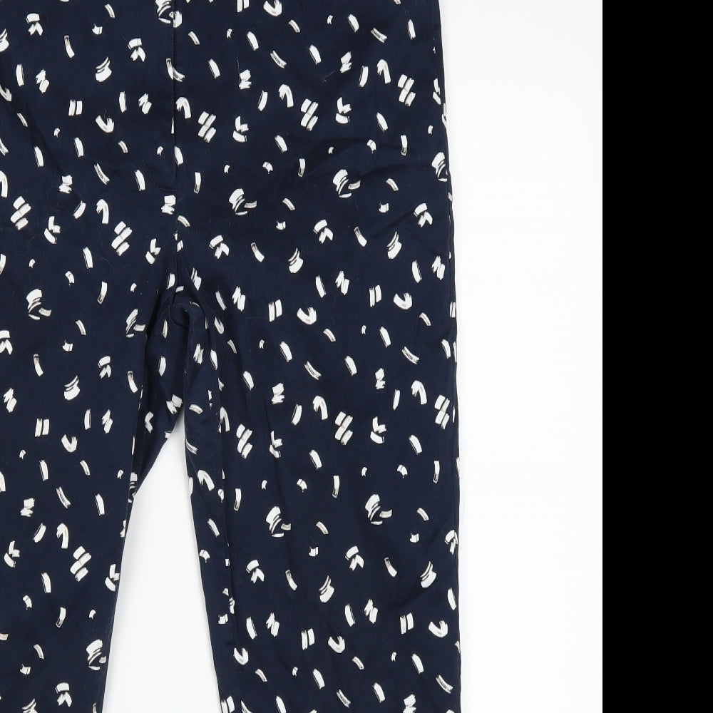 Pure Womens Blue Geometric  Trousers  Size 14 L23 in