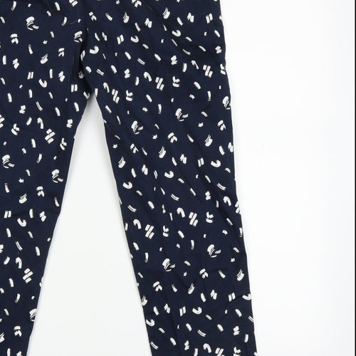 Pure Womens Blue Geometric  Trousers  Size 14 L23 in