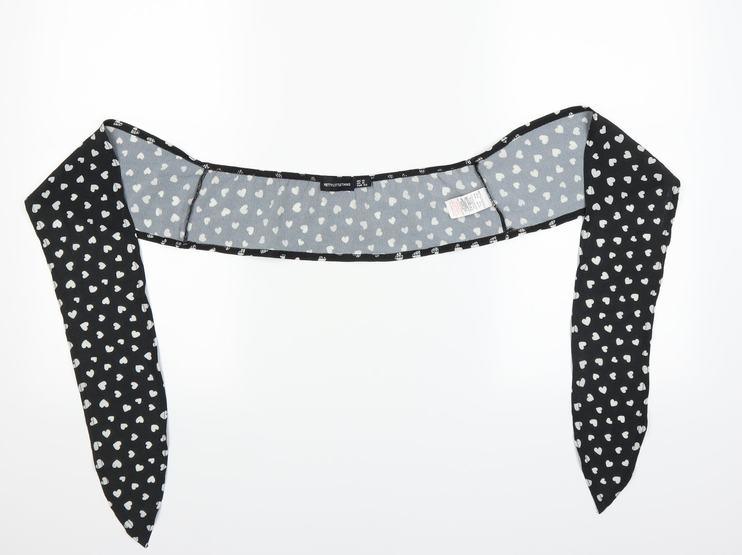 Pretty little thing  Black Polka Dot   Scarf   - Love hearts