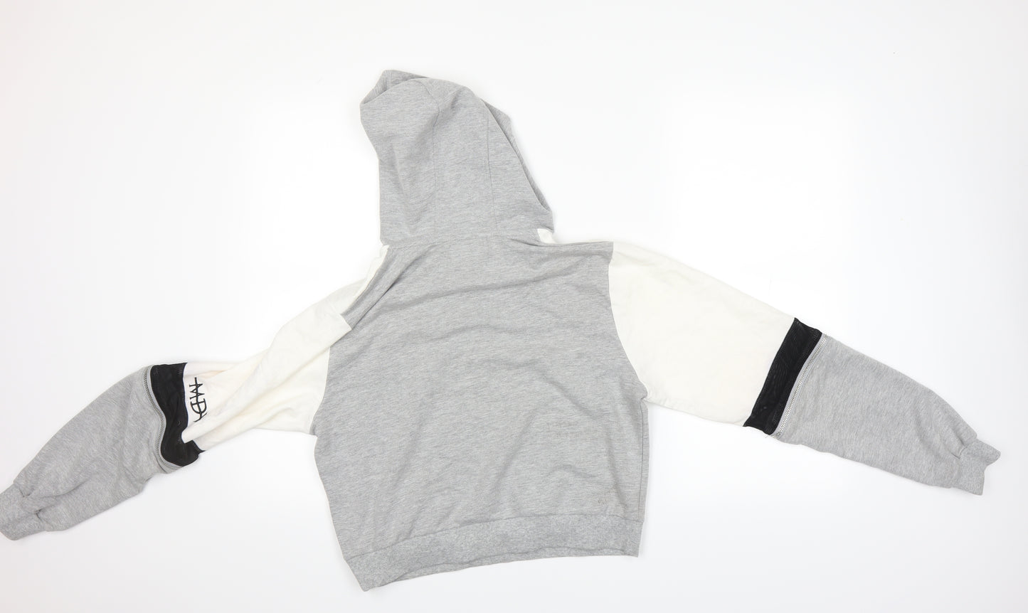 Maniere De Voir Womens Multicoloured Colourblock  Pullover Hoodie Size 10