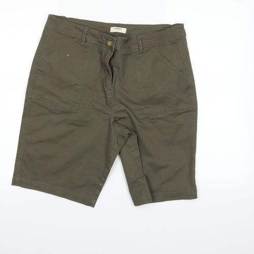 Papaya Womens Green   Chino Shorts Size 14
