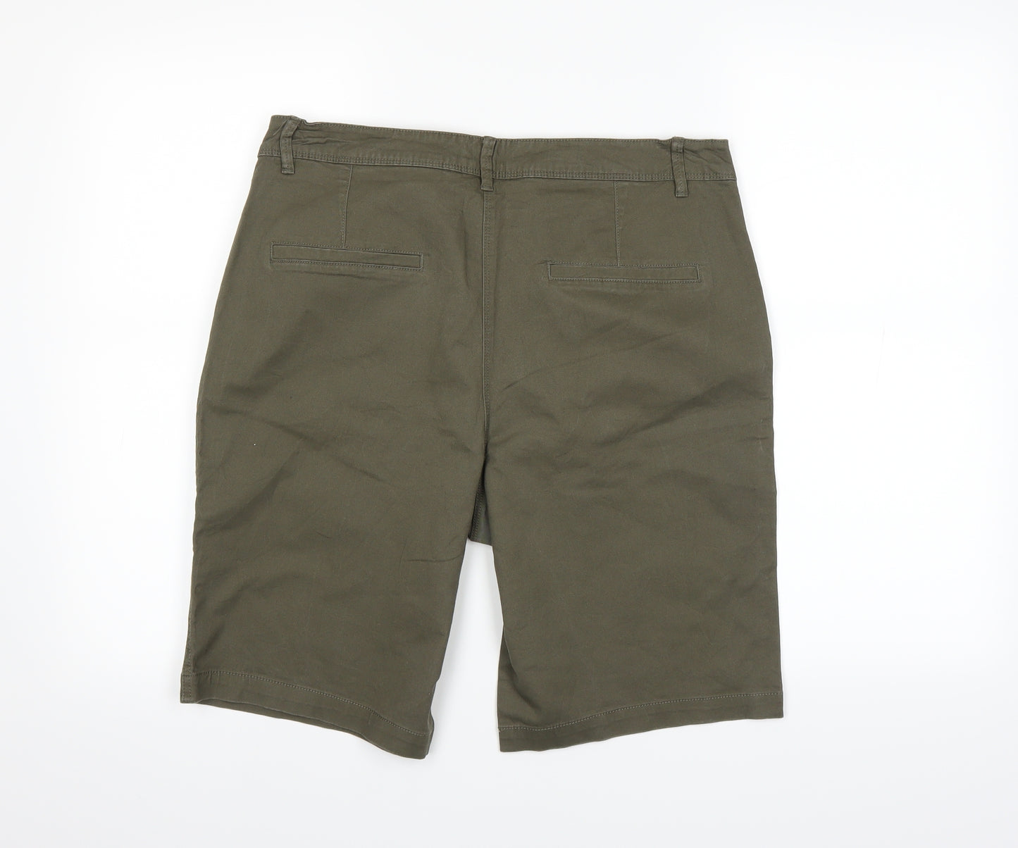 Papaya Womens Green   Chino Shorts Size 14